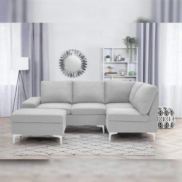 Kristen Sofa Set with Ottoman - Beige