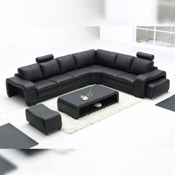 Rocco Leather Sectional Sofa Set