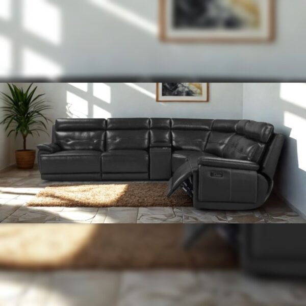 Leather Sectional Recliner Sofa