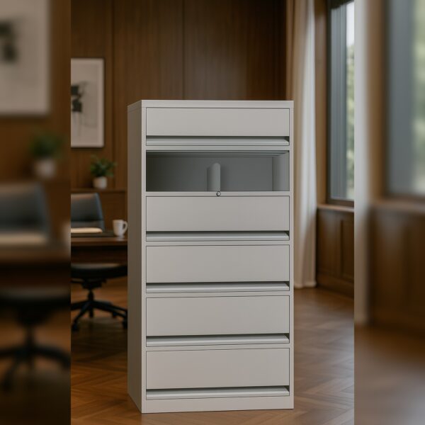 Six-Retractable Door Lateral Filing Cabinet