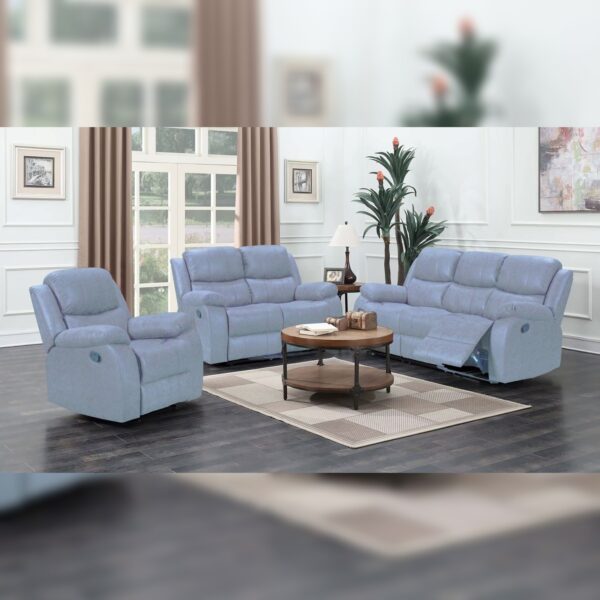 Ireneo Recliner Set Grey PU