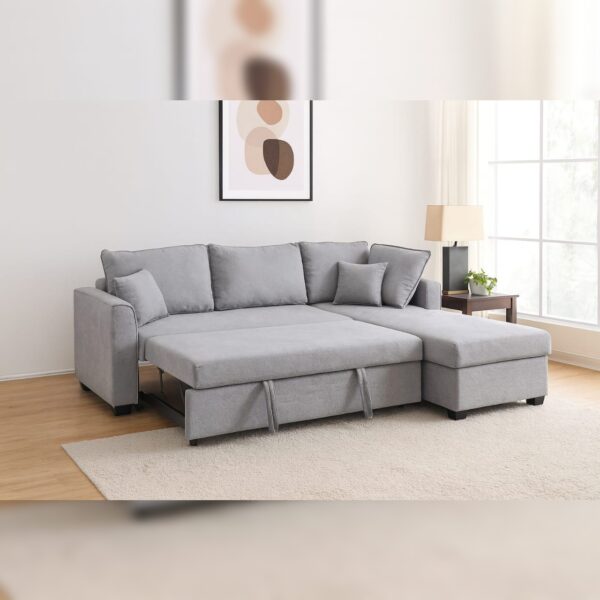 LZ Corner Sofa Bed Grey