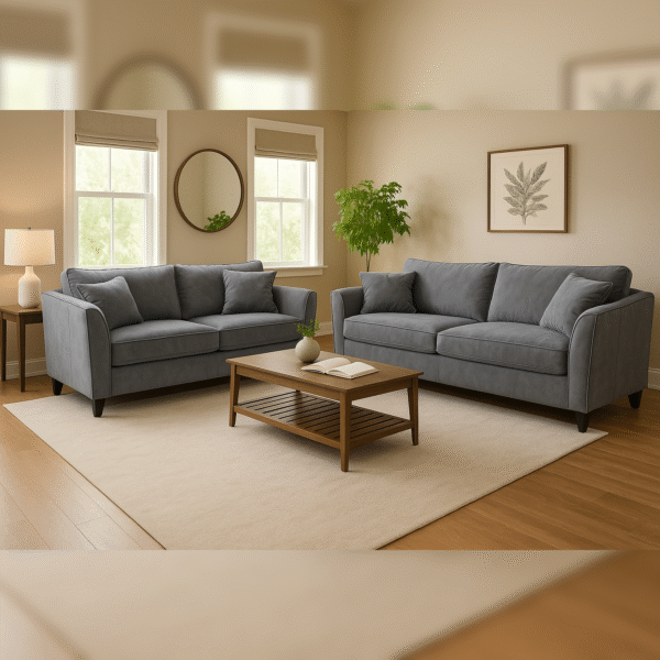 Cozza Living Room Set - Grey Velvet