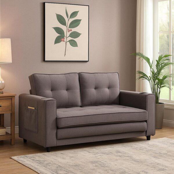 Azure Folding Sofa Bed Brown