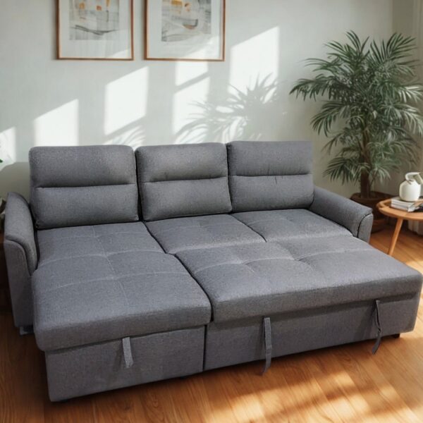 Love Seat Sofa Bed Dark Grey