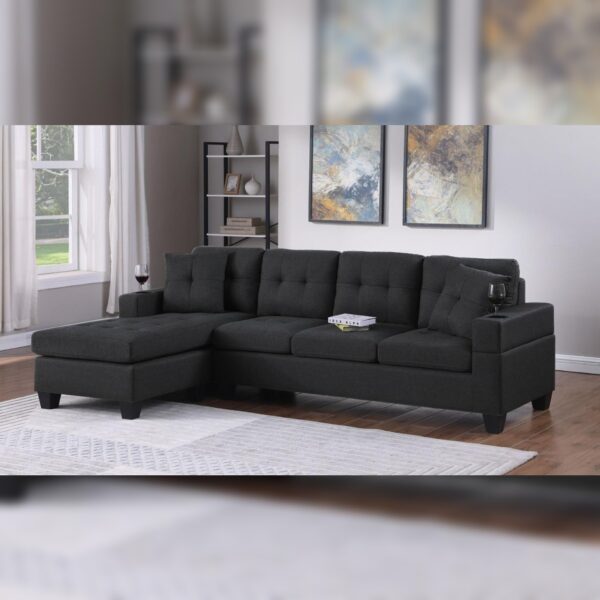 Tapley Sectional Sofa Black
