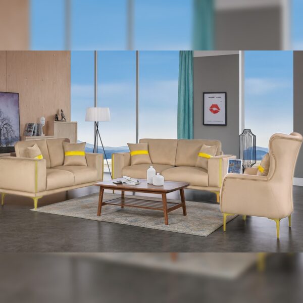 Carlino 3+2+1 Sofa Set Camel