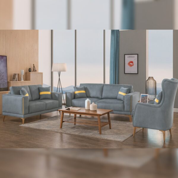 Carlino 3+2+1 Sofa Set Light Grey