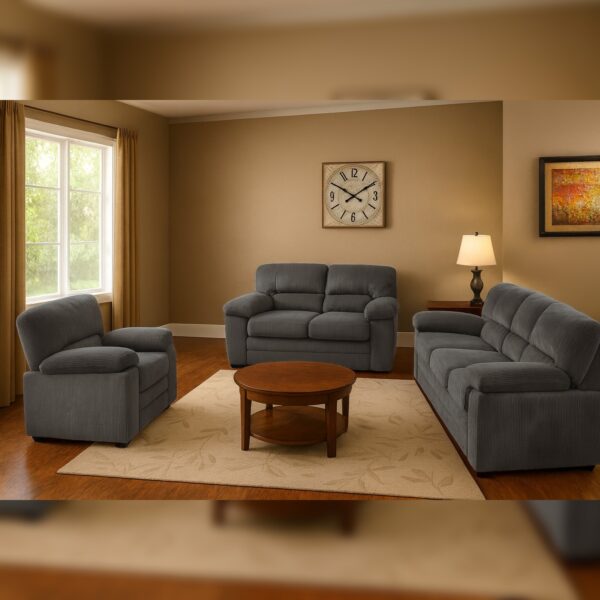 Lincoln Living Room Set Dark Grey