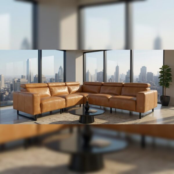 Hanna Corner Sofa Brown