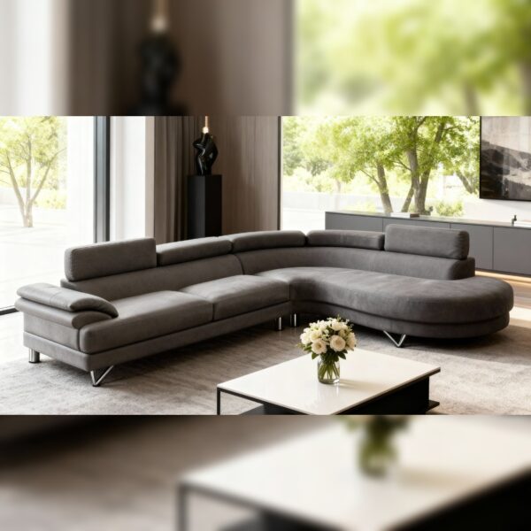 Lusten Sectional Sofa Grey