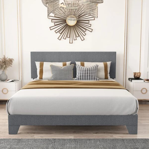 Panel Bedframe Light Grey King