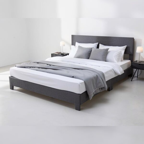 Panel Bedframe Dark Grey