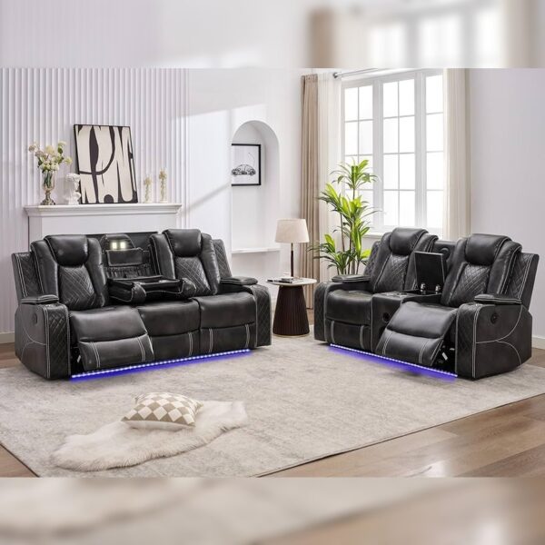 Orion  2+3 Recliner Set Black