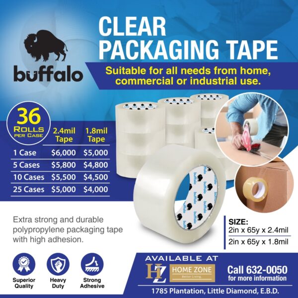Buffalo Brand Clear Packaging Tape