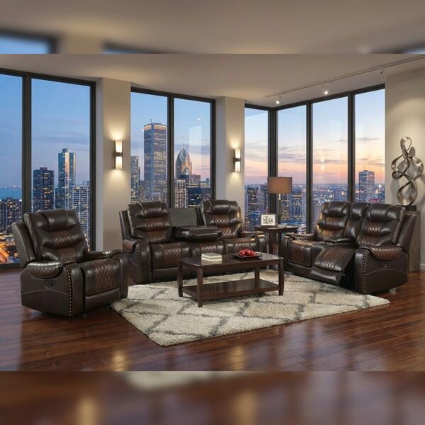 Manual Air Leather Recliner Set