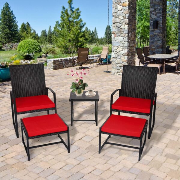 Kinbor 5pc Bistro Set Red