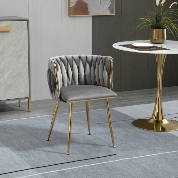 Velvet Dining Chair Grey
