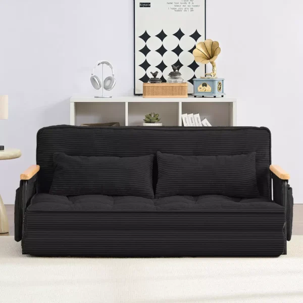 Adjustable Floor Sofa Bed Black