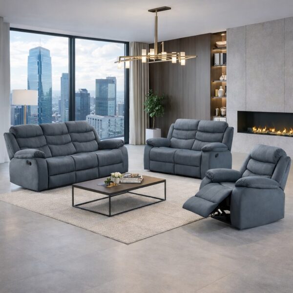Ebern Recliner Set Grey