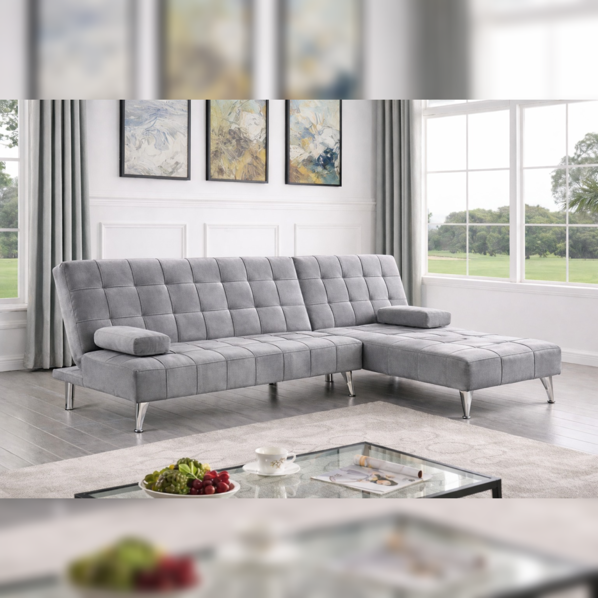 Keren L-Shape Sleeper Sofa - Home Zone Guyana