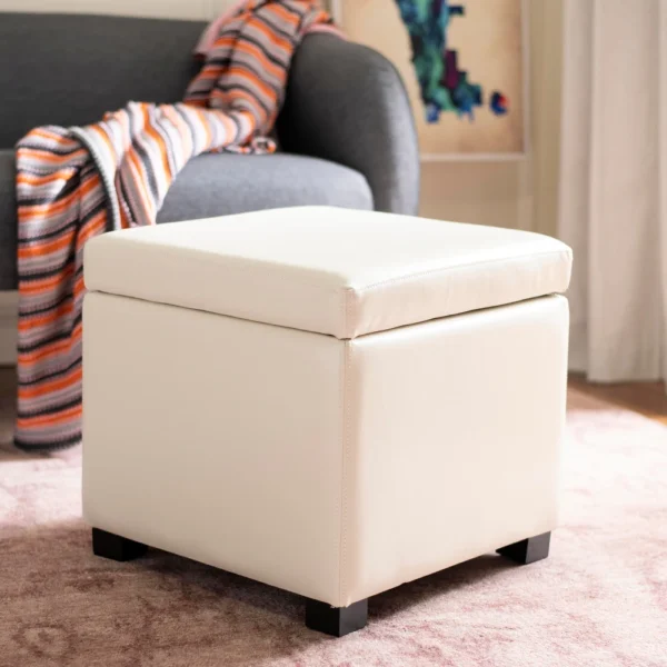 Linen Ottoman Beige