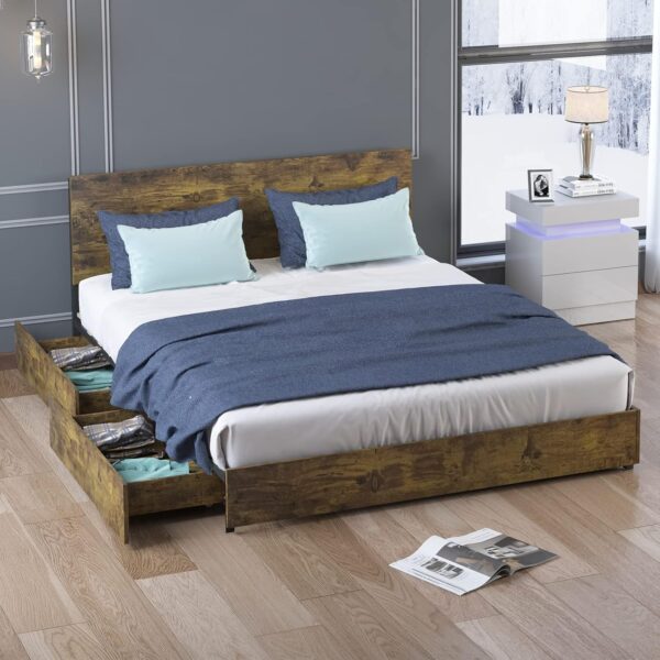 Storage Wooden King Size Bedframe