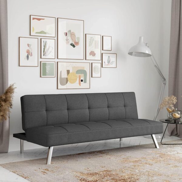 Bella Futon Sofa Bed Dark Grey