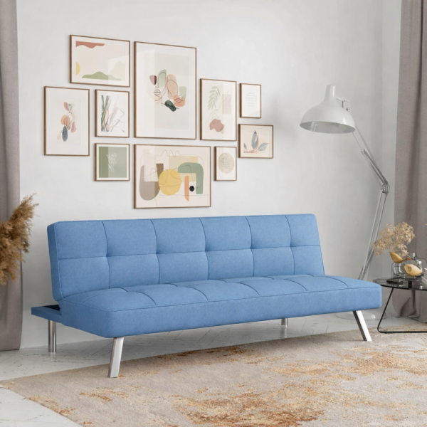 Bella Futon Sofa Bed Blue