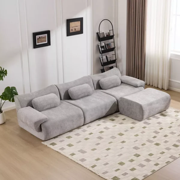 Modern Modular Sectional Sofa Grey
