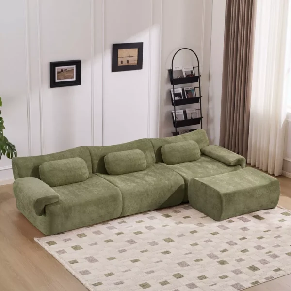 Modern Modular Sectional Sofa Green