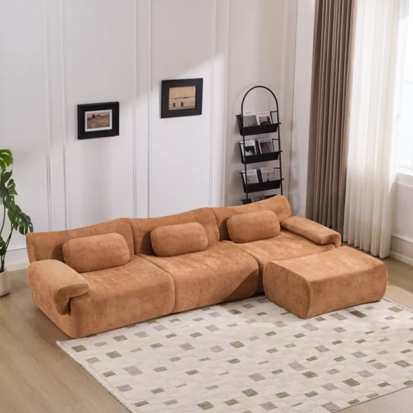 Modern Modular Sectional Sofa Orange