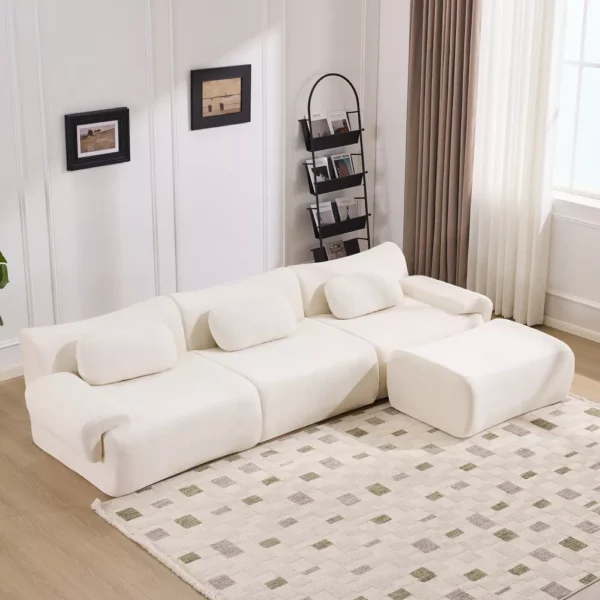 Modern Modular Sectional Sofa White