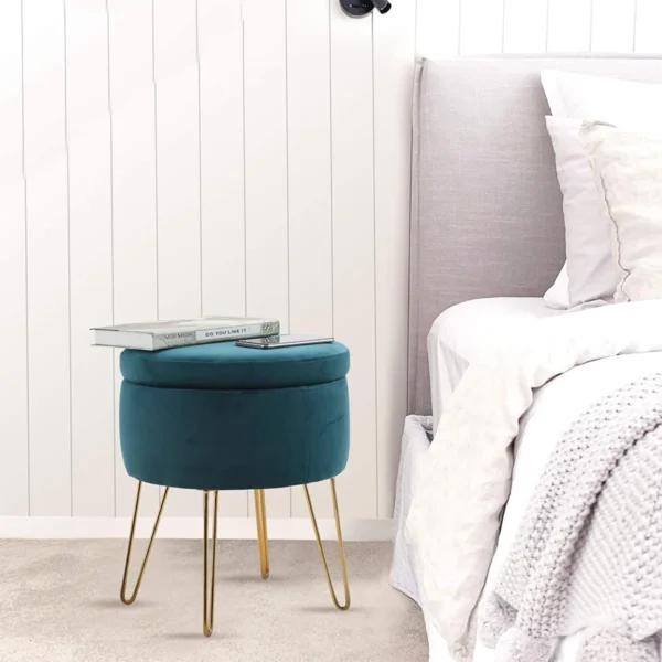 Round storage Ottoman