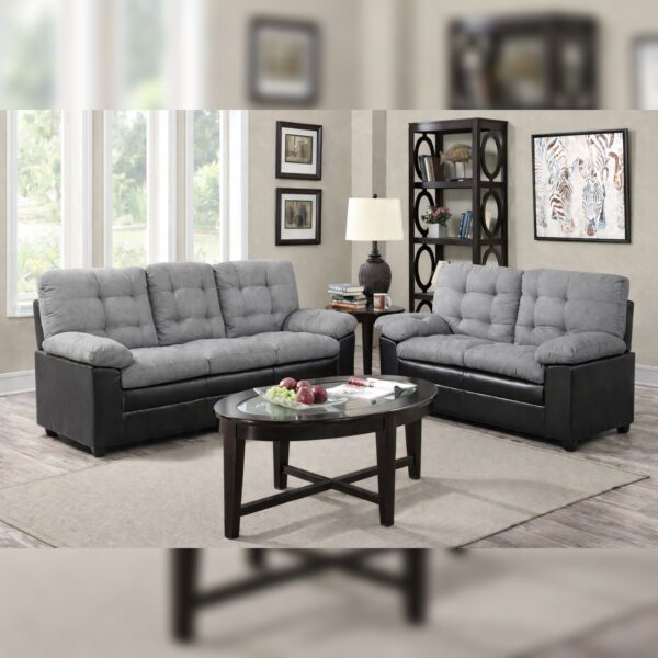 The Brumbley Sofa Set Dark Grey