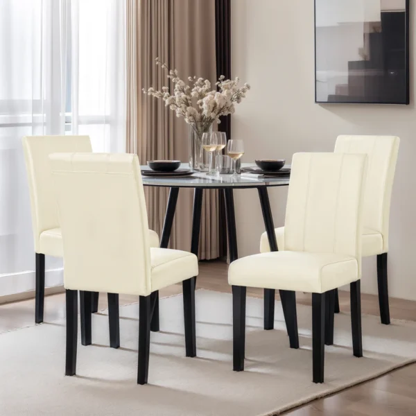 Modern Dining Chair Ivory