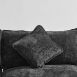 Chenille Upholstered Sofa BLACK - Image 3