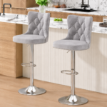 Daluven Adjustable Bar Stool GREY - Image 2