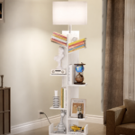 7 Tier Narrow Bookcase WHITE