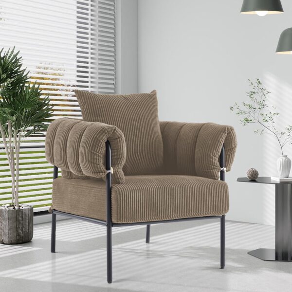Decorative Side Chair LIGHT BROWN