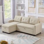 Sectional Sleeper Sofa Bed BEIGE