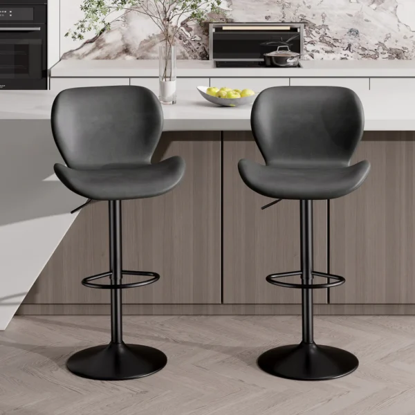 Hawsaiy Modern Adjustable Bar Stool DARK GREY