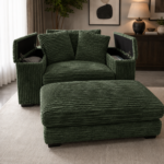 Upholstered Lounge Chair GREEN - Image 2
