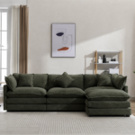 Chenille Upholstered Sofa GREEN