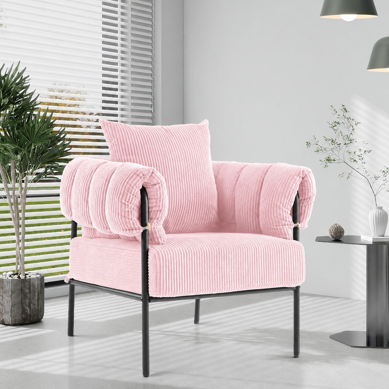 3d585d44-9ae3-4690-9bba-50c42064f971 Decorative Side Chair PINK - Image 1