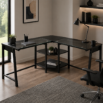 Vance L Shape Desk BLACK