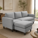 77" Mid Century Sofa Set 01 DARK GREY