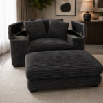 Upholstered Lounge Chair GREY - Image 2