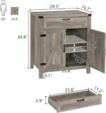 2 Door 1 Drawer Side Board GREY - Image 5