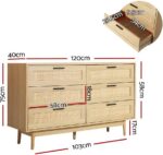 Artiss Side Drawer OAK NATURAL - Image 5